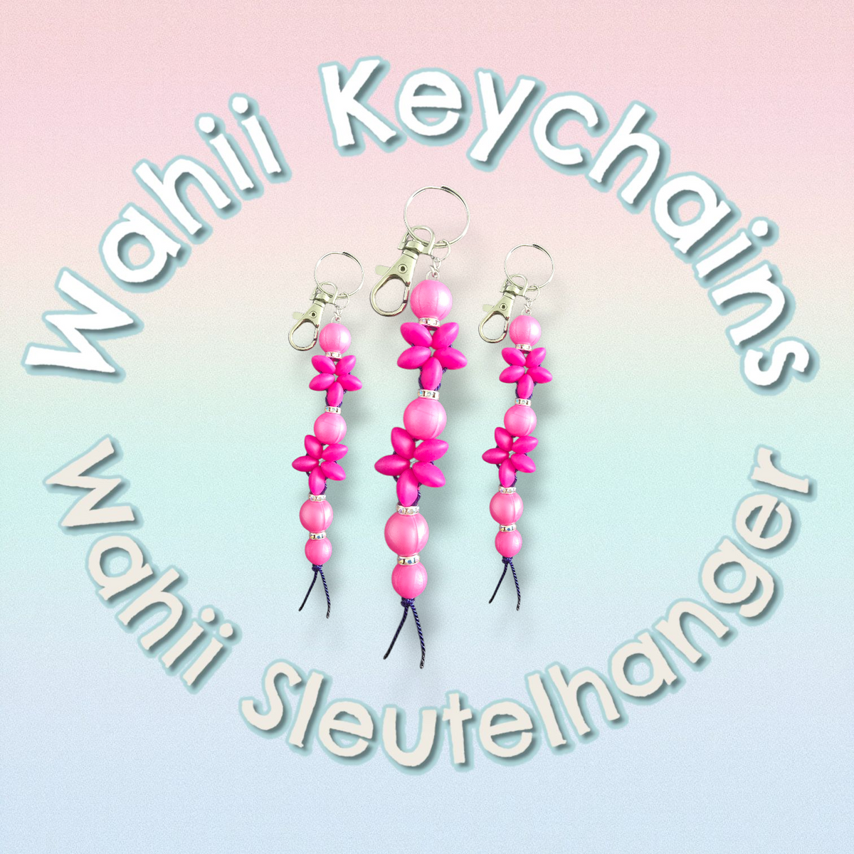 Pink Wahii Keychain